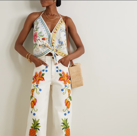 FARM Rio Tops - Farm Rio NWT Grandma Gift Embroidered Top L